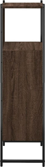 vidaXL Floor Bathroom Shelf Wooden 33x33x120.5cm Brown