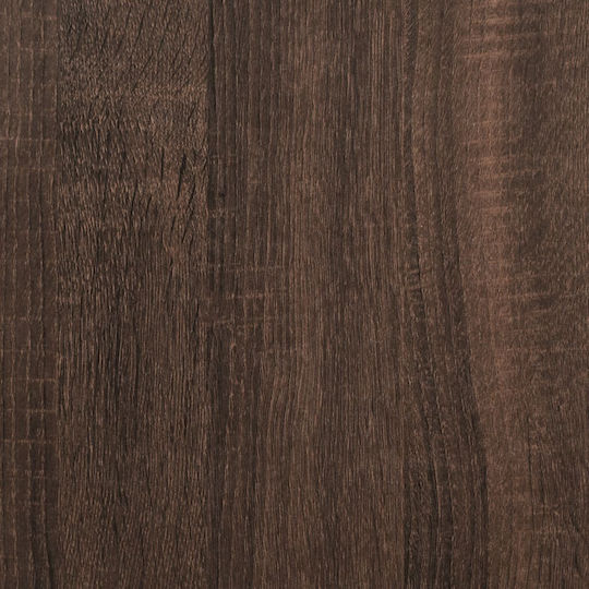 vidaXL Floor Bathroom Shelf Wooden 33x33x120.5cm Brown