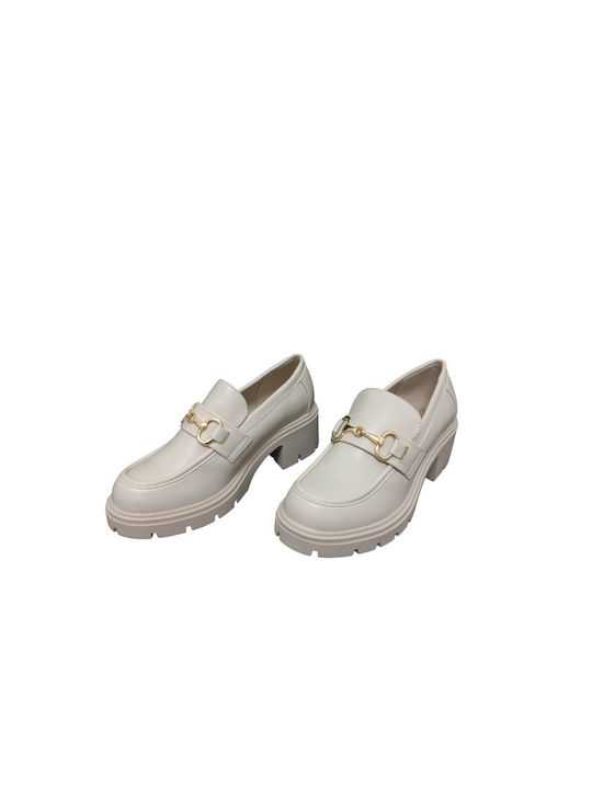 Plato Damen Loafers in Beige Farbe