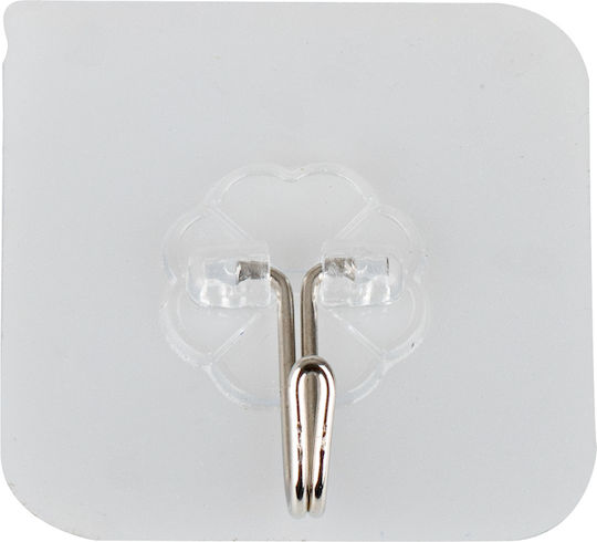 ikonka Badezimmerhaken Monofach mit Aufkleber 5.5x5.5cm Transparent