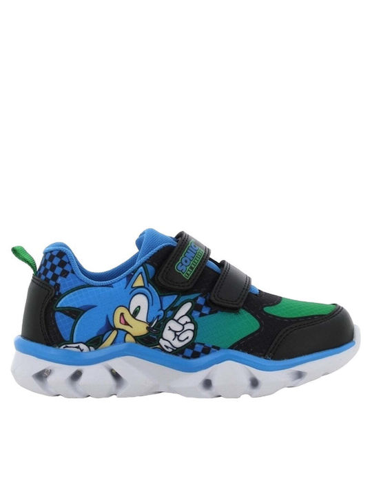 Sega Παιδικά Sneakers Ανατομικά με Σκρατς & Φωτάκια Μπλε