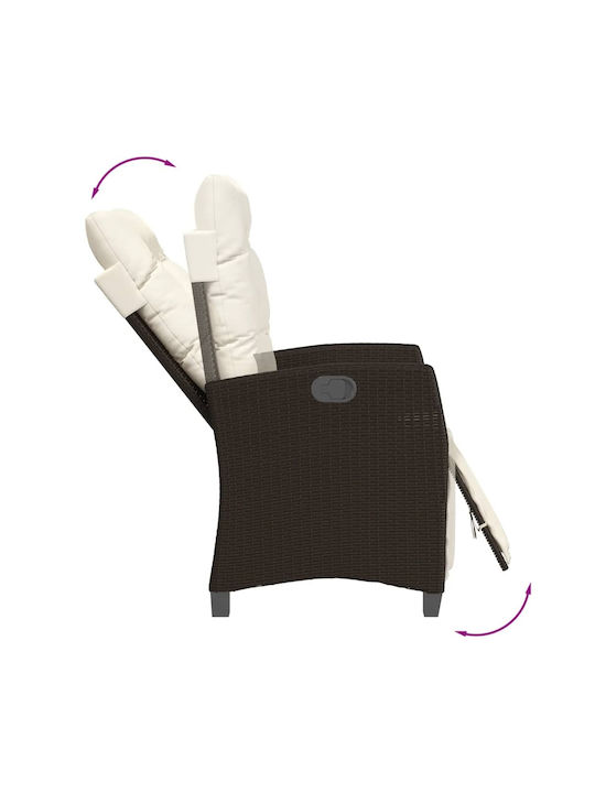 Outdoor-Stuhl Rattan Coffee mit Kissen