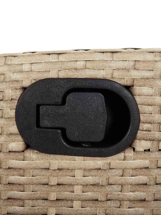 Outdoor-Stuhl Rattan Beige mit Kissen