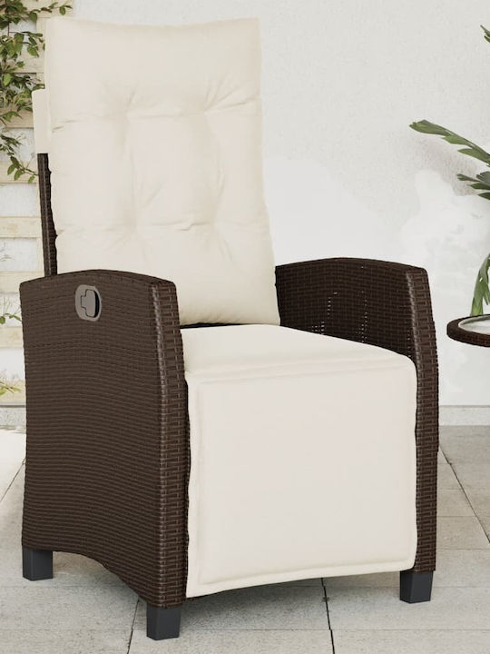 Outdoor-Stuhl Rattan Coffee mit Kissen
