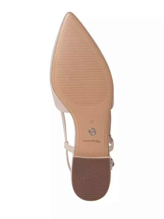 Wildleder Damen Ballerinas Slingback Beigen
