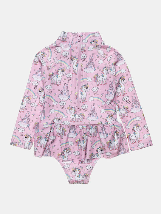 Alouette Kids Swimwear Long Sleeve Swimsuit Pink