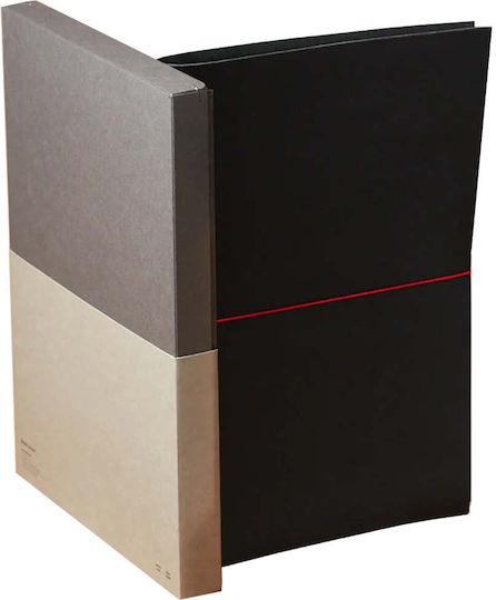 Paper Republic Grand Voyageur Notizbuch A4 mit leeren Seiten und Gummiband Schwarz