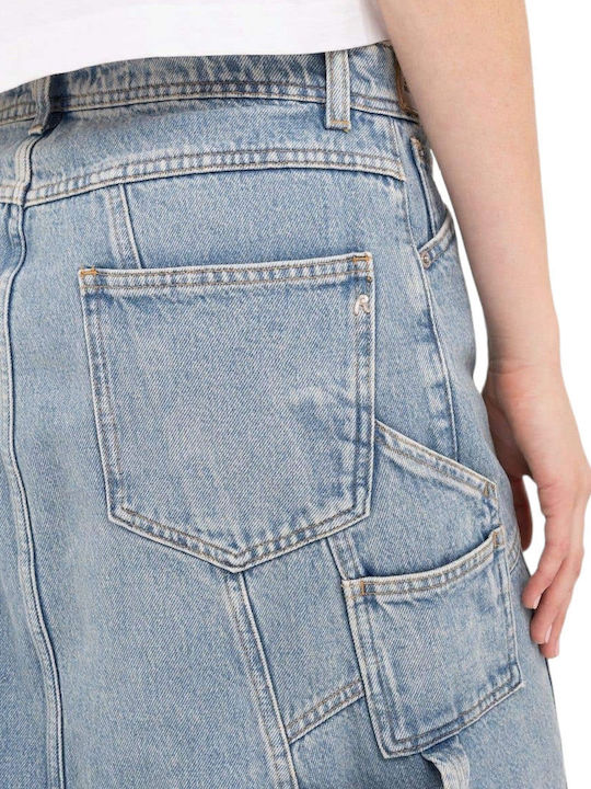 Denim Maxi Rock Blau