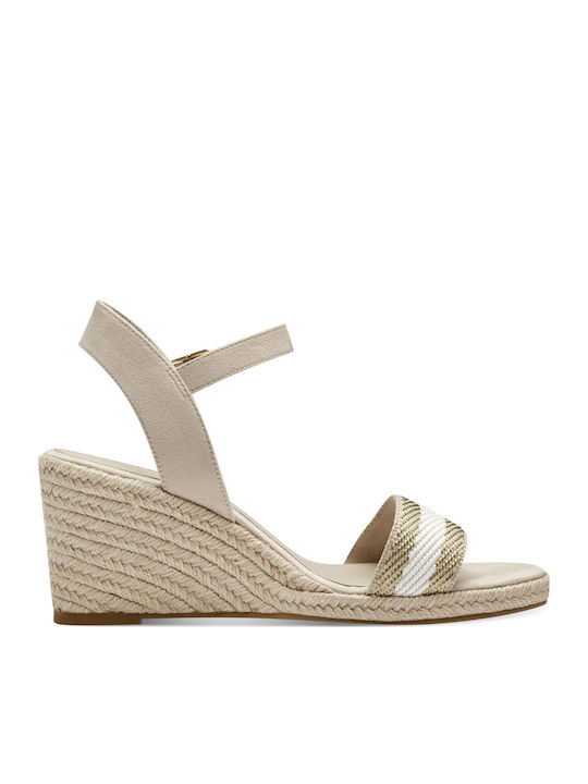 Damenplattformen Beige