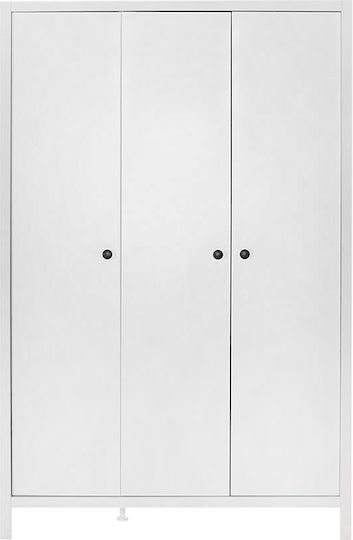 Ușă triplă Dulap de Haine French Alb 125x54x196cm