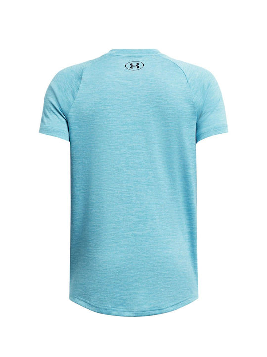 Under Armour Kinder-T-Shirt Hellblau Tech 2.0