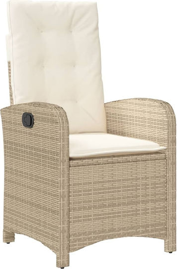 Bistro Garden & Outdoor Furniture Set 3 Pieces Beige with Pillows