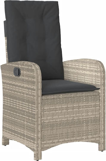 Bistro Living Room Set for Small Outdoor Spaces 3 Pieces Light Gray with Pillows