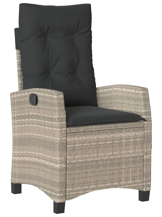 Bistro 3-Piece Living Room Set for Small Outdoor Spaces Light Gray with Pillows