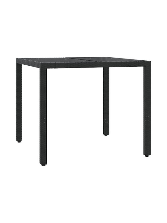 vidaXL Outdoor Lounge Set Bistro 3 Pieces Black with Pillows