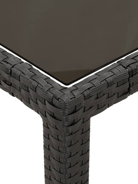 vidaXL Outdoor Lounge Set Bistro 3 Pieces Black with Pillows