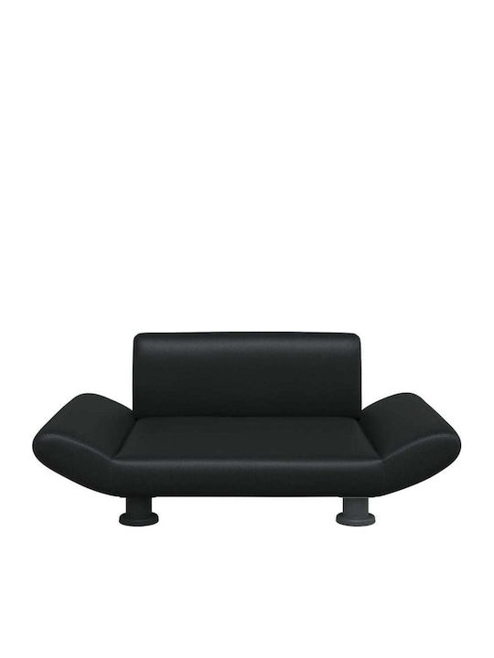 vidaXL Synthetic Leather Sofa Dog Bed Black 70x45cm