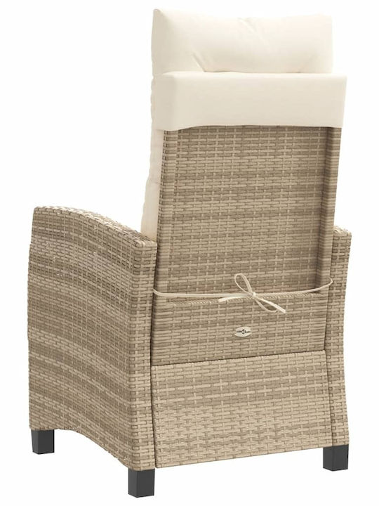 Bistro Garden & Outdoor Furniture Set for Small Outdoor Spaces 3 Pieces Beige with Pillows