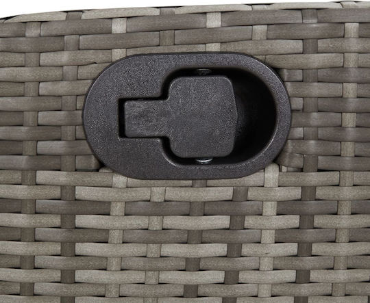 Bistro Living Room Set for Small Outdoor Spaces 3 Pieces Gray with Pillows