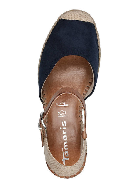 Damenplattformen im Espadrilles-Stil Marineblau