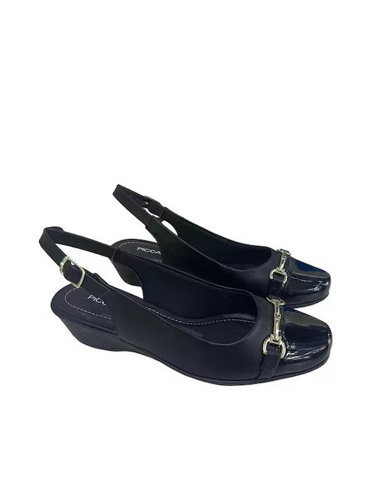 Piccadilly Anatomic Synthetic Leather Black Low Heels