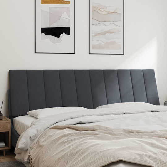 vidaXL Back Cushion For Fabric Bed Headboard Dark Gray 180x45cm