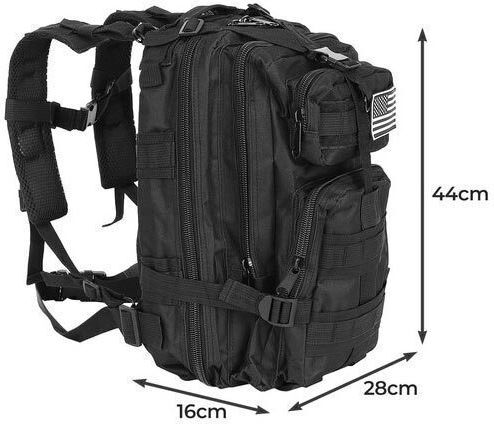 Trizand Military Backpack Backpack made of Polyester Black