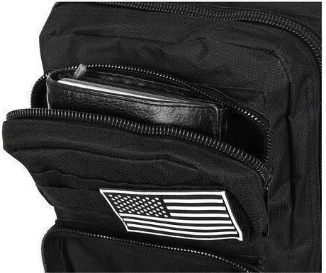 Trizand Military Backpack Backpack made of Polyester Black