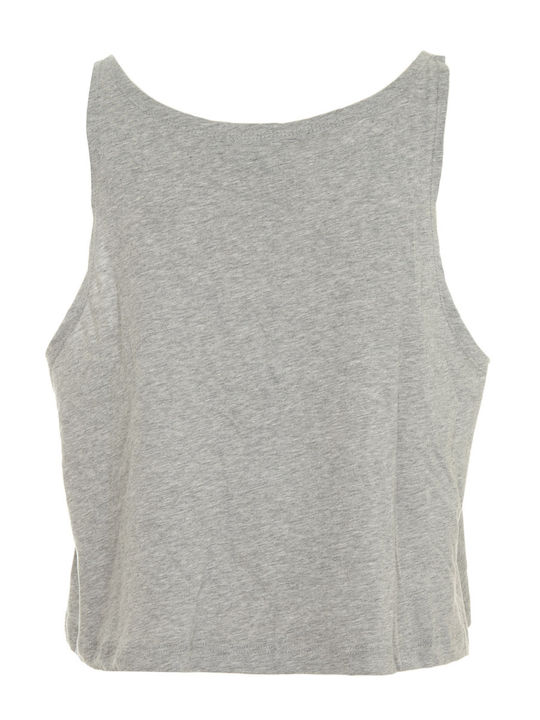 Collectiva Noir Thalo Damen Sommerliches Crop Top Ärmellos Gray