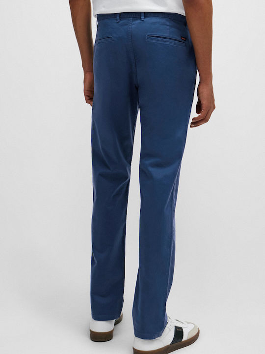 Boss Orange Pantaloni pentru bărbați Chino Elastice cu Croială Slim NavyBlue