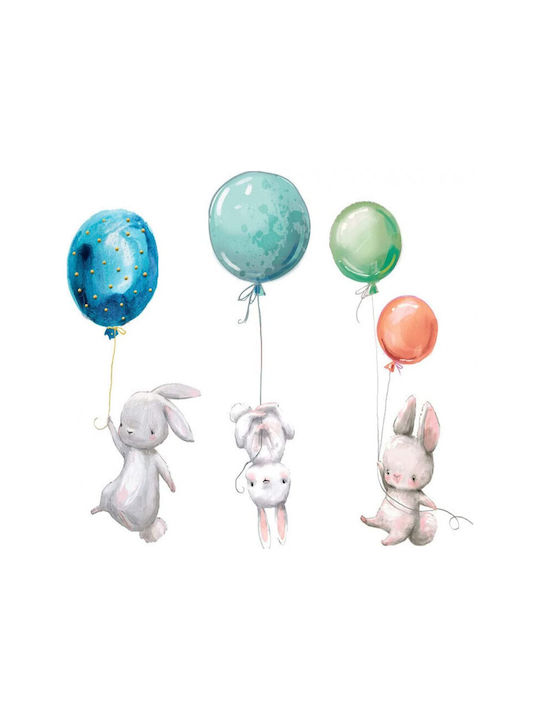 LLZZ Wall Stickers for children's bedroom 3 pieces 30 x 90 cm Rabbits X001C2WAK1