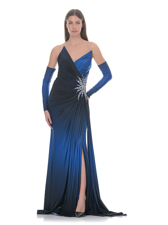 Farmaki Maxi Kleid Blau