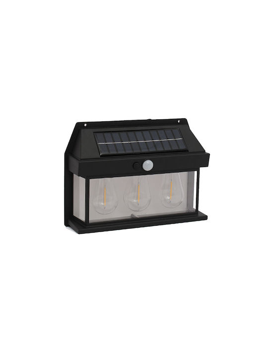 Solar Wandmontierte Außenleuchte LED IP65 mit Warmweiß Licht 18x22εκ.