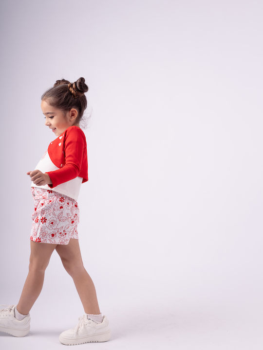 Kids' Set with Shorts Summer 3pcs Red