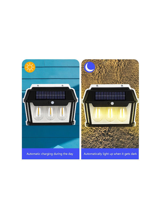 Solar Wandmontierte Außenleuchte LED IP65 mit Warmweiß Licht 18x22εκ.