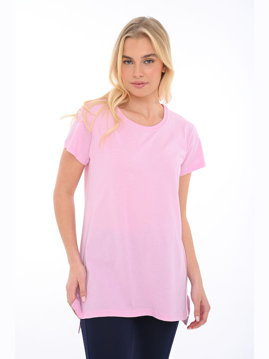 Bodymove Damen T-Shirt Polka Dot Rosa