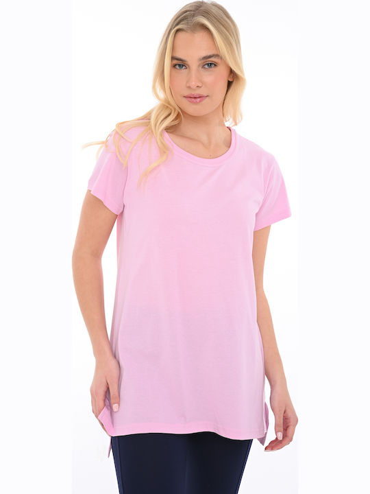 Tricou Damă Cu Buline Roz