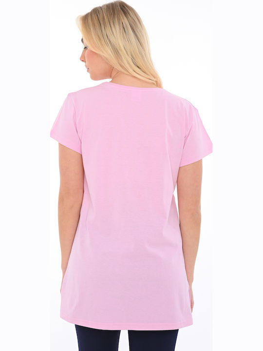 Tricou Damă Cu Buline Roz