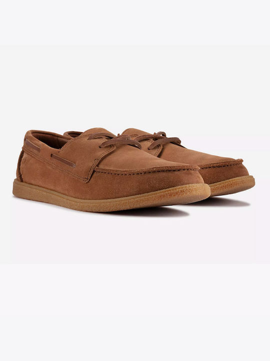 Clarks Suede Ανδρικά Μοκασίνια σε Καφέ Χρώμα