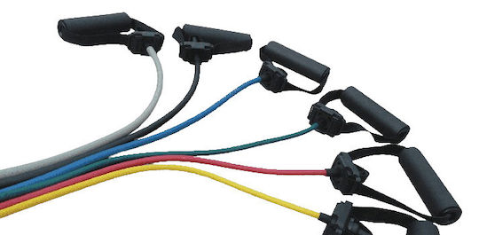 MVS In Motion Resistance Band Gymtube Light / Hard with Handles Black 30m