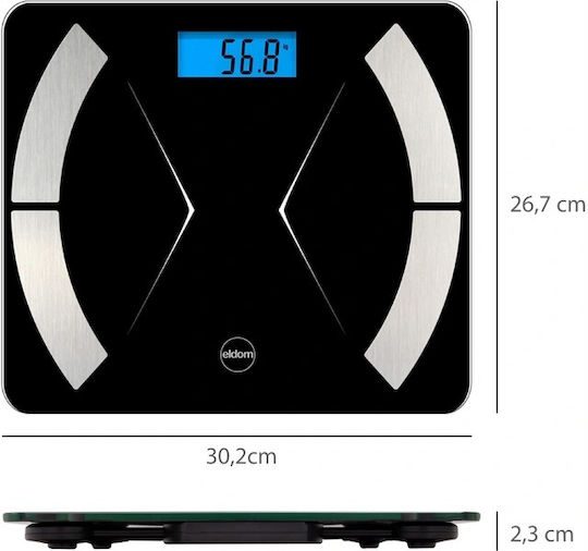 Eldom Smart Bathroom Scale with Bluetooth White TWO500