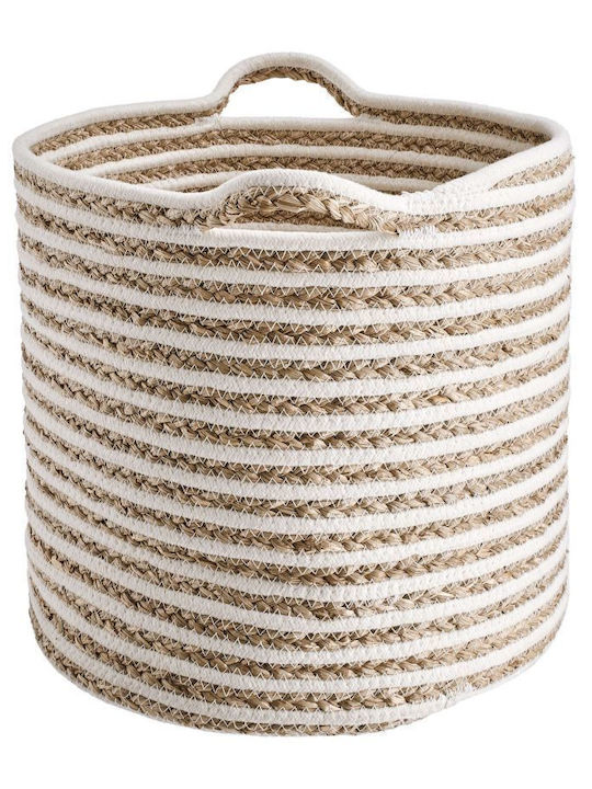 Butlers Storage Basket Fabric White 35x35cm 1pcs