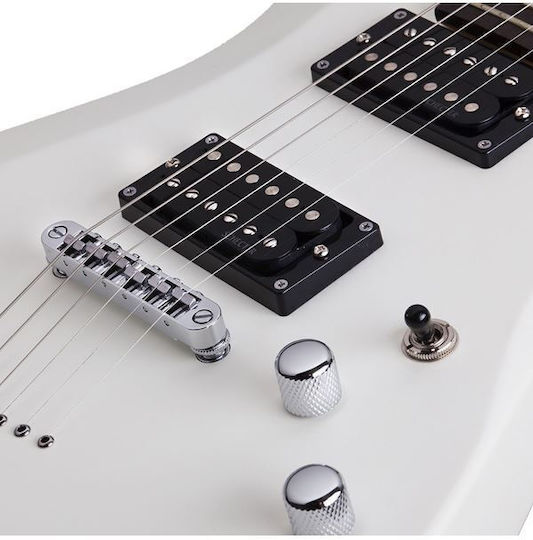 Schecter C-6 Deluxe Satin White Electric Guitar