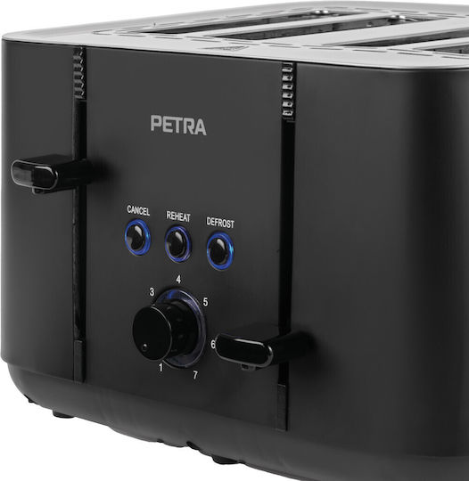 Petra Toaster 4 Slots 1850W Black