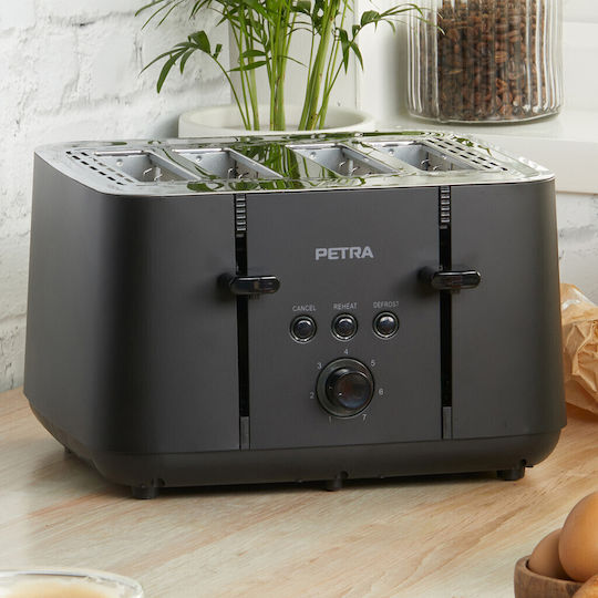 Petra Toaster 4 Slots 1850W Black
