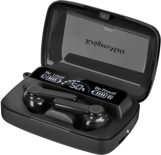 Kruger & Matz M19 Earbud Bluetooth Handsfree Ακουστικά με Θήκη Φόρτισης Μαύρα