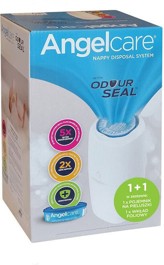 AngelCare Diaper Disposal Bin White 2 Pieces