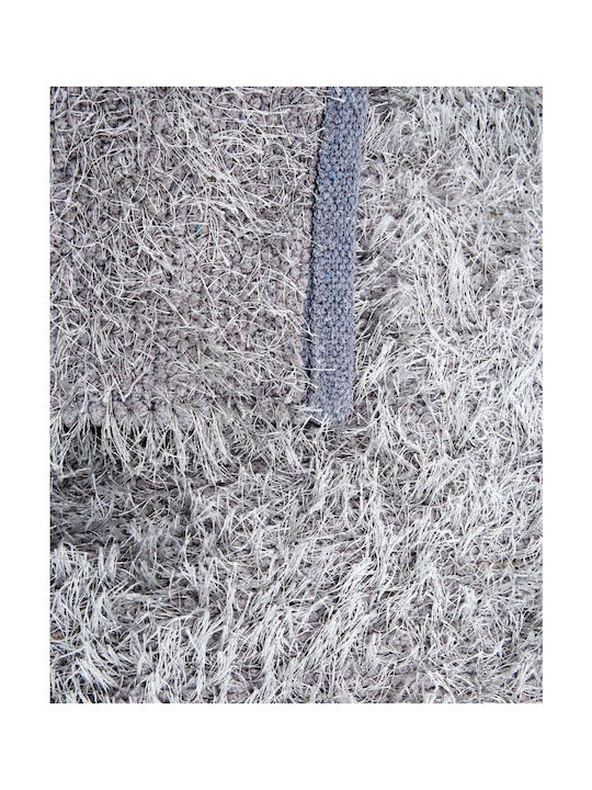 Pennie Rug Rectangular Shaggy Silver