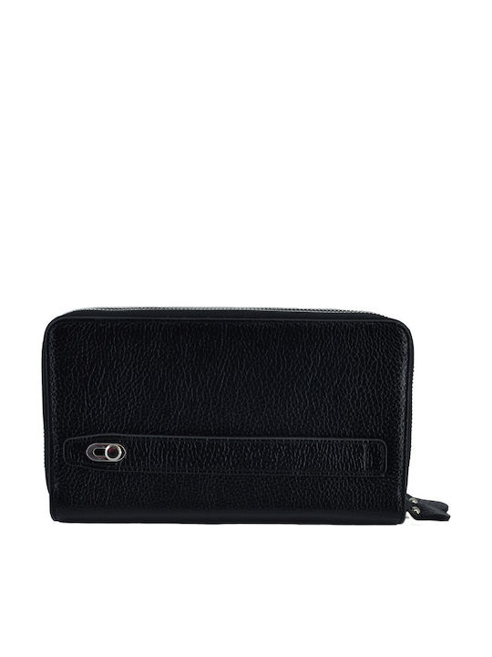 Large Leather Women's Wallet Classic Black