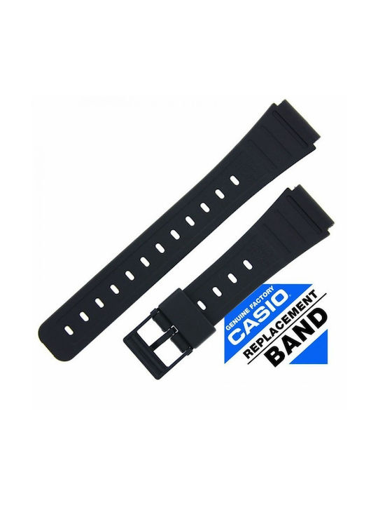 Casio Καουτσούκ Λουράκι Μαύρο 18mm W-59 - Casio